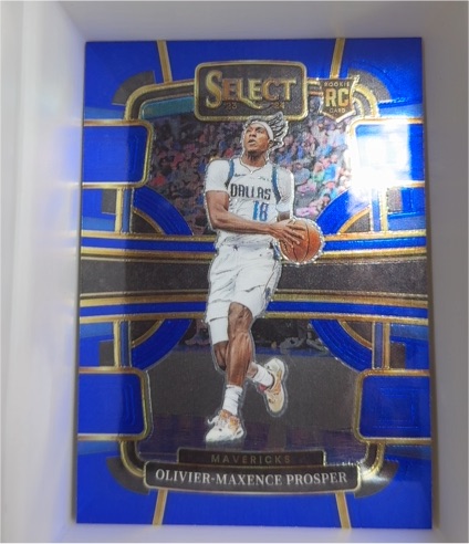 2023-24 Panini Select #85 Olivier-Maxence Prosper Blue Prizm — front