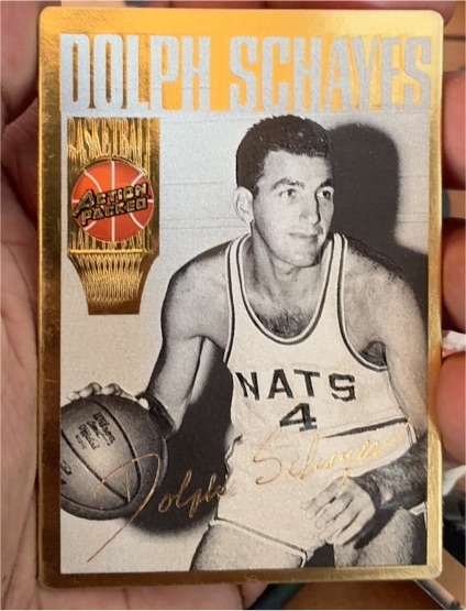 1994-95 Action Packed Basketball Hall of Fame #22G Dolph Schayes Gold — front