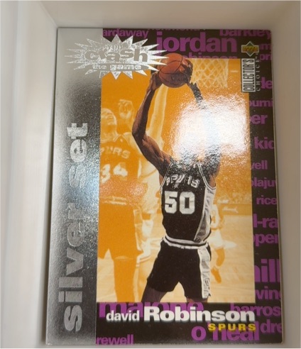 1995-96 Upper Deck Collector's Choice #C11 David Robinson Crash the Game Silver Set — front