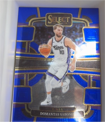 2023-24 Panini Select #25 Domantas Sabonis Sacramento Kings Blue Prizm — front