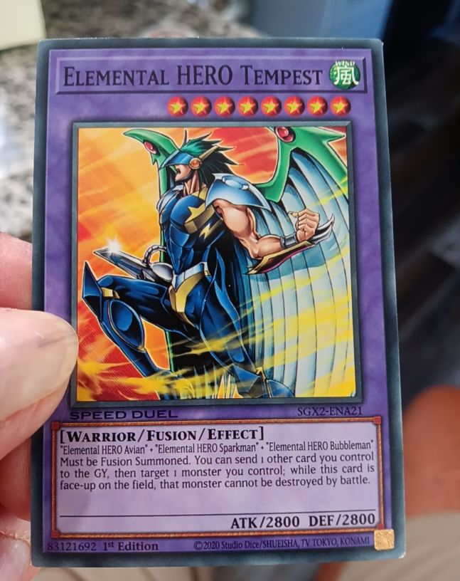 2020 Yu-Gi-Oh! Speed Duel GX: Midterm Paradox #SGX2-ENA21 Elemental HERO Tempest — front