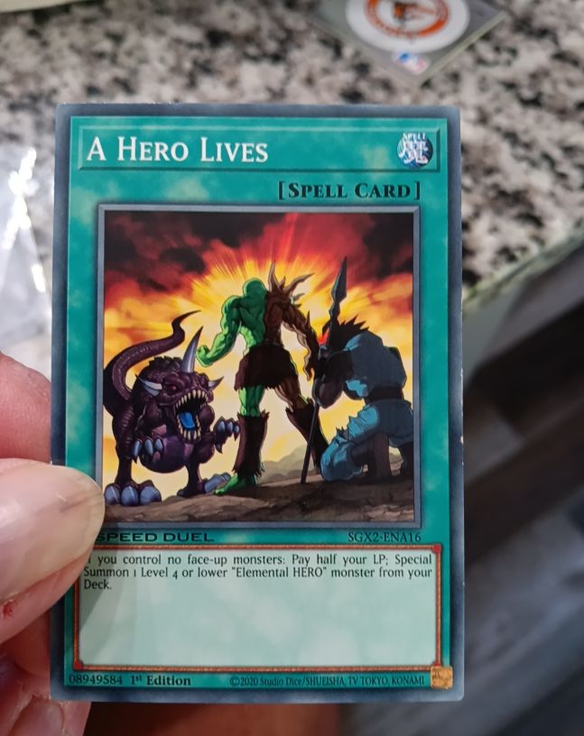 2020 Yu-Gi-Oh! SGX2-ENA16 A Hero Lives — front