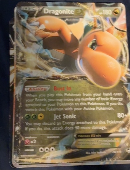 2014 Pokémon XY Furious Fists #74 Dragonite EX — front