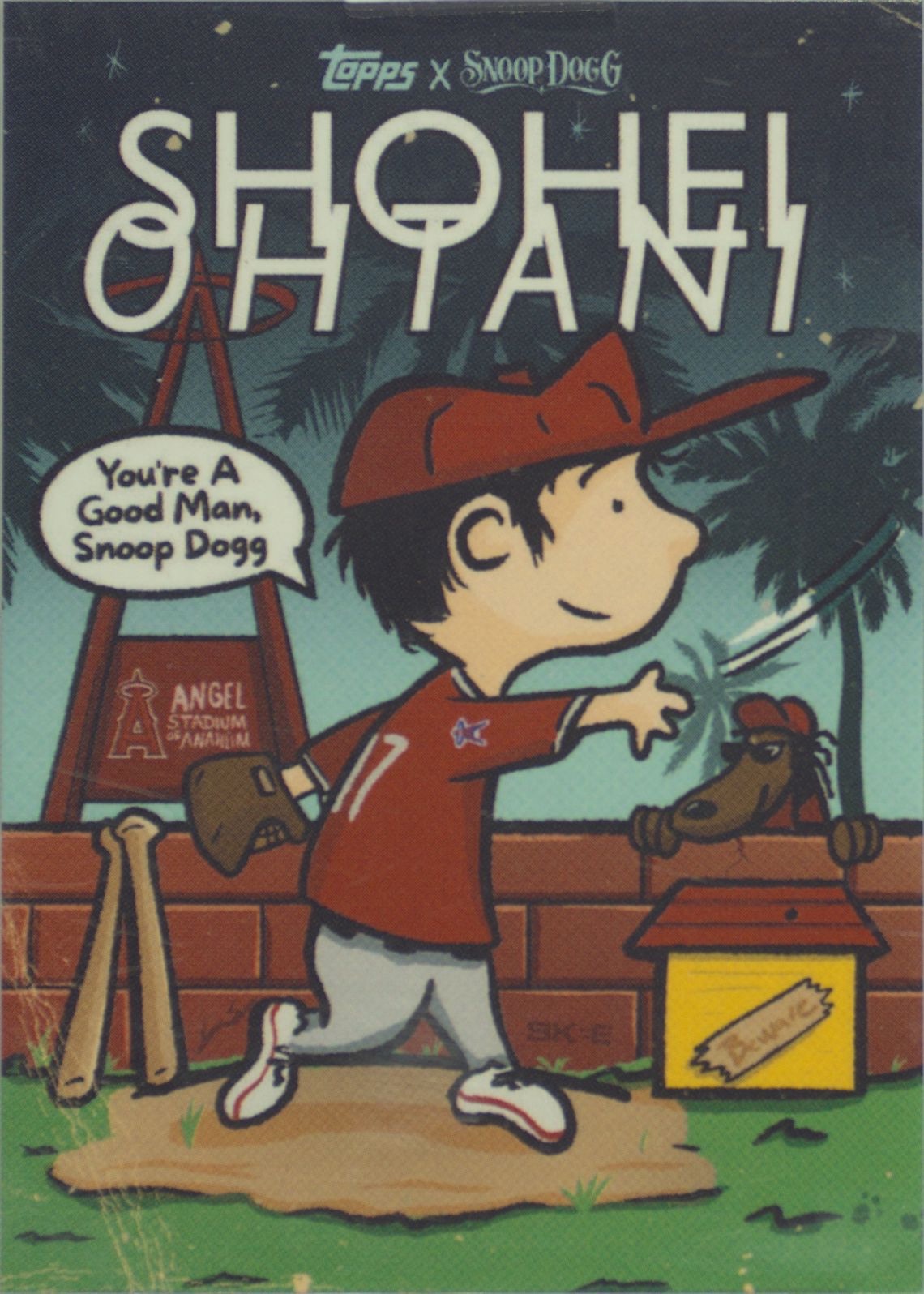 2021 Topps Project 70 #890 Shohei Ohtani Snoop Dogg Peanuts Charlie Brown — front