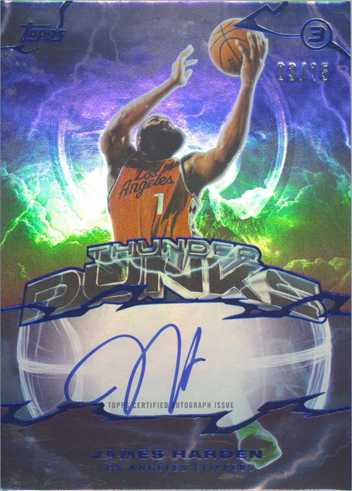 2025 Topps 3 Thunder Dunks #3 James Harden — front