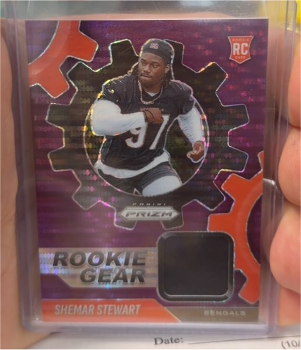 2025 Panini Prizm #RGR-SST Shemar Stewart Rookie Gear Pink Prizm — front