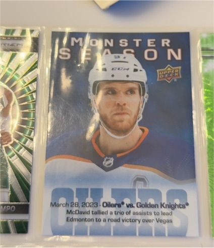 2023-24 Upper Deck Series 2 Monster Season #MS-75 Connor McDavid — front