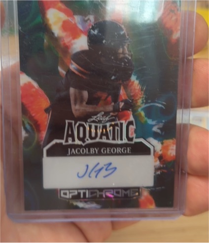 2025 Leaf Optichrome #A-JG1 Jacolby George Aquatic Autographs — front
