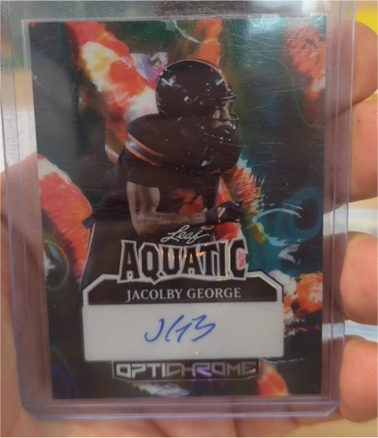 2025 Leaf Optichrome #A-JG1 Jacolby George Aquatic Autographs — front