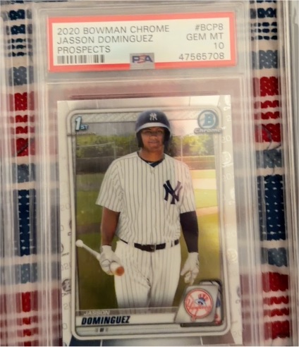 2020 Bowman Chrome #BCP8 Jasson Dominguez Prospects — front