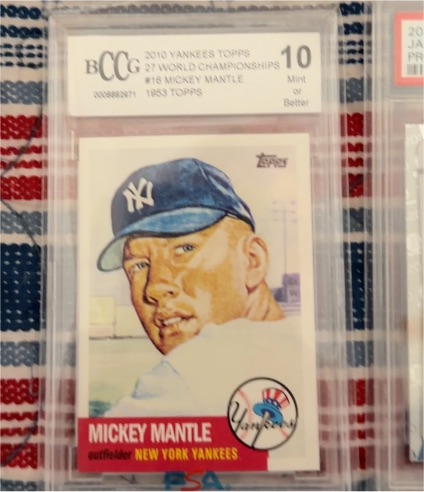 2010 Topps Yankees 27 World Championships #16 Mickey Mantle — front
