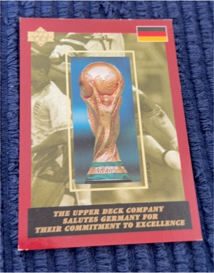 1994 Upper Deck World Cup Salutes Germany Trophy Insert — front