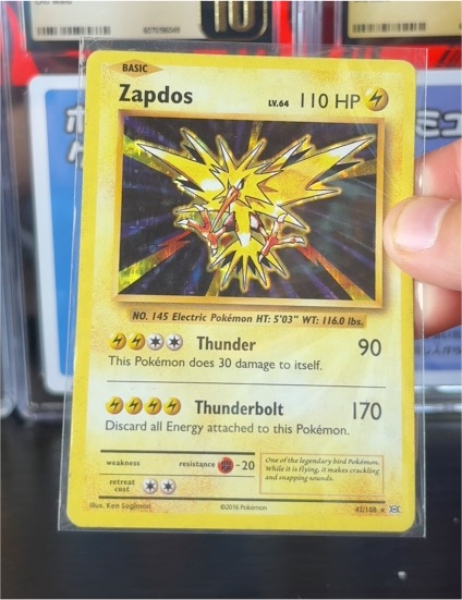 2016 Pokémon XY Evolutions #42 Zapdos — front