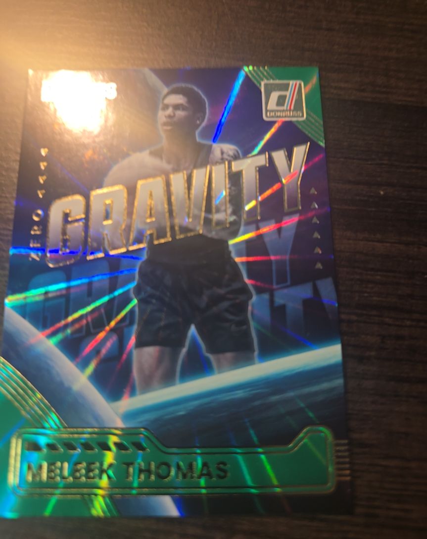 2026 Donruss Basketball #17 Meleek Thomas Zero Gravity Green Laser — front