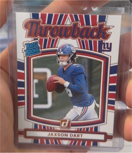 2025 Donruss #41 Jaxson Dart Throwback Rated Rookie — front