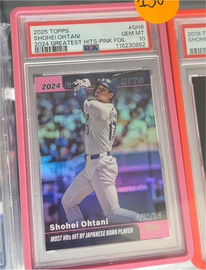 2025 Topps #GH8 Shohei Ohtani 2024 Greatest Hits Pink Foil — front