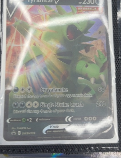 2021 Pokémon SWSH109 Tyranitar V — front