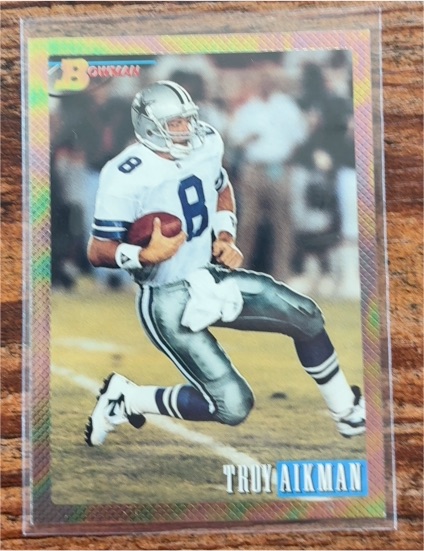 1993 Bowman #1 Troy Aikman — front
