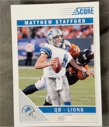 2011 Score #98 Matthew Stafford — front