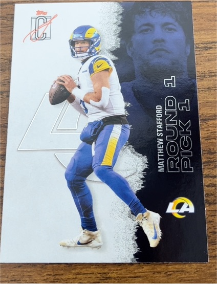 2025 Topps 100 #1 Matthew Stafford — front