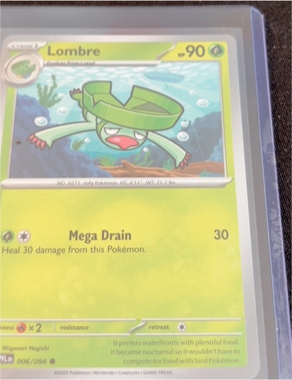 2025 Pokémon #006 Lombre — front