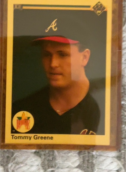 1990 Upper Deck #49 Tommy Greene — front