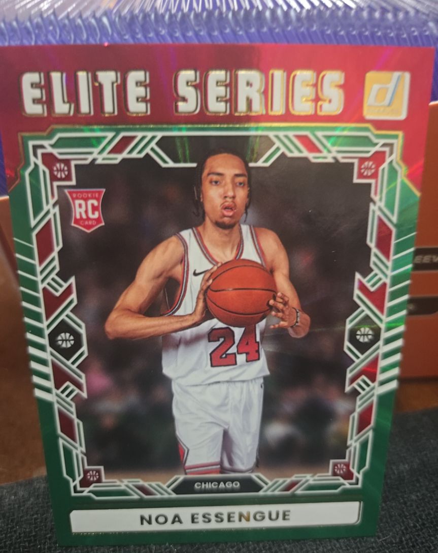 2025-26 Donruss #1 Noa Essengue Elite Series Holo Green Laser — front