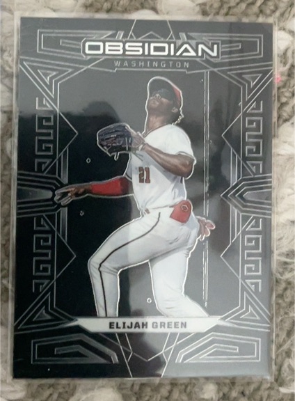 2023 Panini Chronicles Obsidian #7 Elijah Green — front