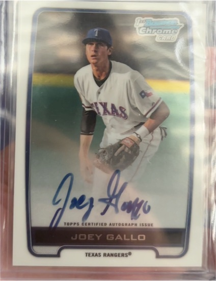 2012 Bowman Chrome Draft Pick #BCA-JG Joey Gallo — front
