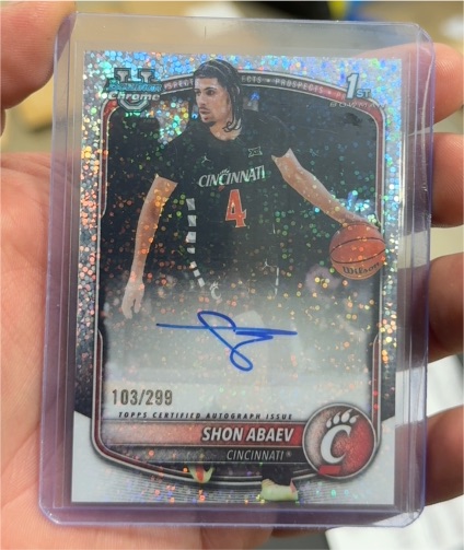 2025-26 Bowman Chrome #CPA-SA Shon Abaev — front