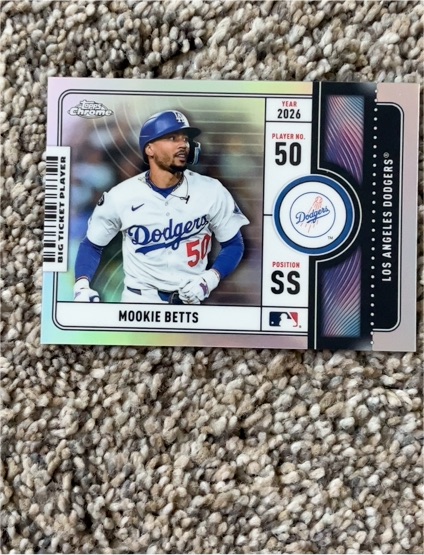 2026 Topps Chrome #BTP-8 Mookie Betts — front