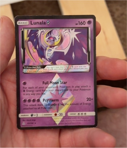 2018 Pokémon Sun & Moon Ultra Prism #62 Lunala Prism Star — front