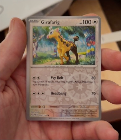 2023 Pokémon Scarlet & Violet Paldea Evolved #154 Girafarig — front