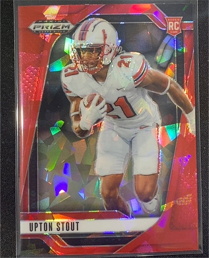 2025 Panini Prizm Draft Picks #149 Upton Stout Red Ice Prizm Rookie Card — front