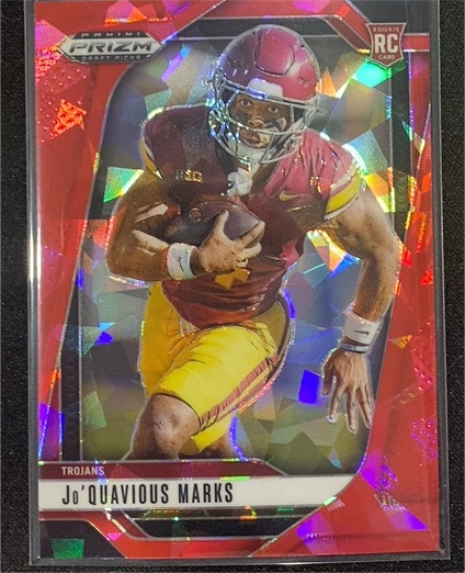 2025 Panini Prizm Draft Picks #138 Jo'Quavious Marks Red Ice Prizm Rookie Card — front