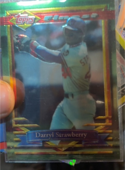 1994 Topps Finest #87 Darryl Strawberry — front