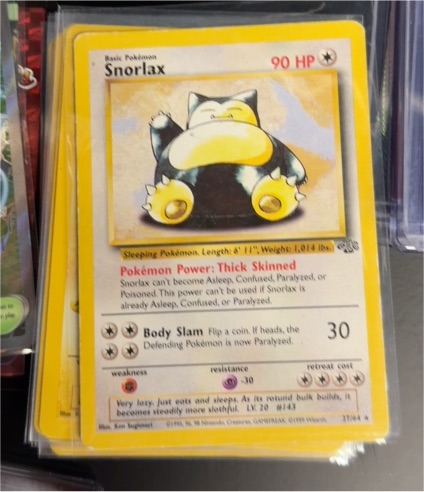 1995 Pokémon Jungle #27 Snorlax — front