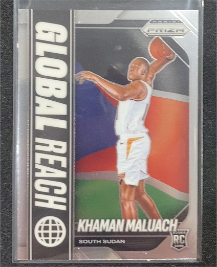 2025-26 Panini Prizm #9 Khaman Maluach Global Reach — front