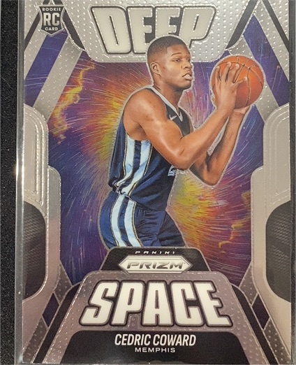 2025-26 Panini Prizm #24 Cedric Coward Deep Space Rookie Card — front