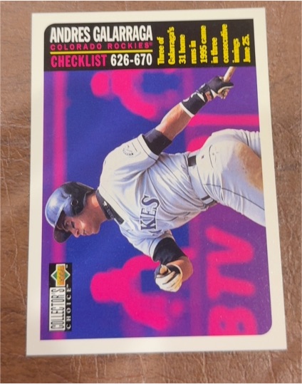 1996 Upper Deck Collector's Choice #758 Andres Galarraga — front