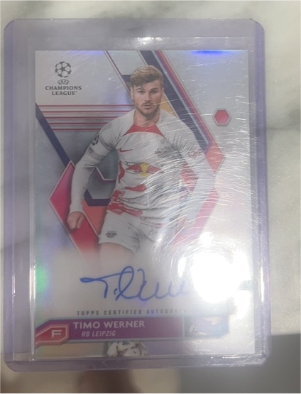 2022-23 Topps Finest UEFA Club Competitions Autographs #A-TW Timo Werner — front