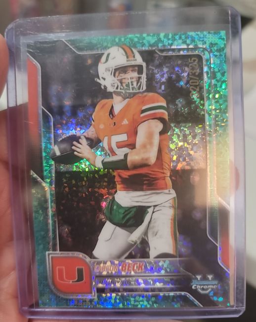 2025 Bowman University Chrome #138 Carson Beck — front