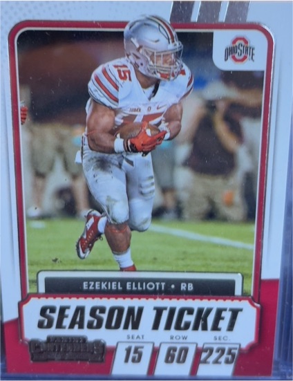 2021 Panini Contenders Draft Picks Season Ticket #50 Ezekiel Elliott Ohio State Buckeyes — front