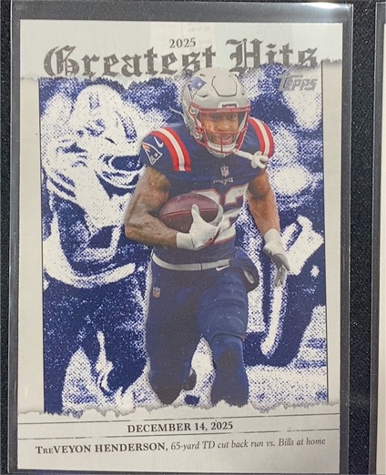 2026 Topps Flagship Football #25GH-TH TreVeyon Henderson Greatest Hits — front