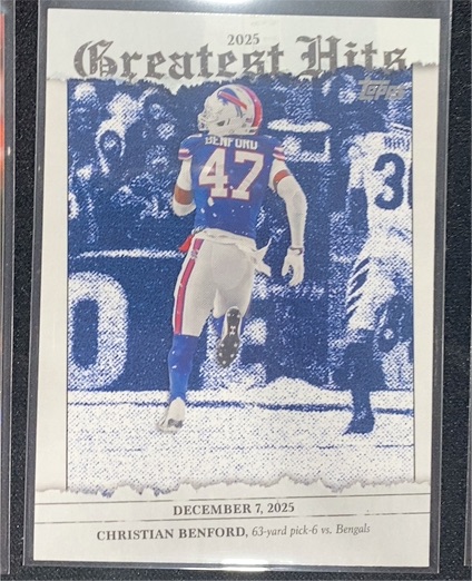 2026 Topps Flagship #25GH-CB Christian Benford Greatest Hits — front