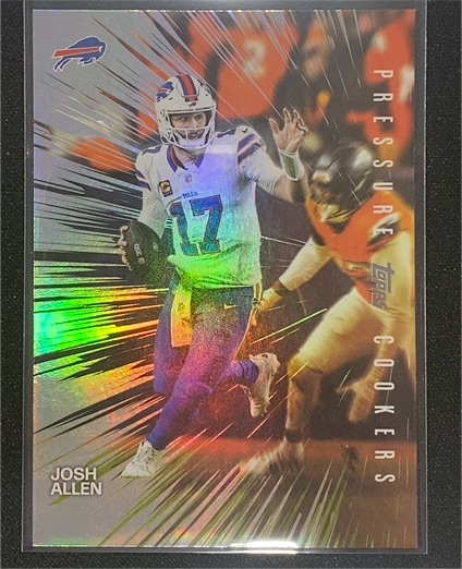 2026 Topps Flagship Football #PC-7 Josh Allen Pressure Cookers Refractor SP — front