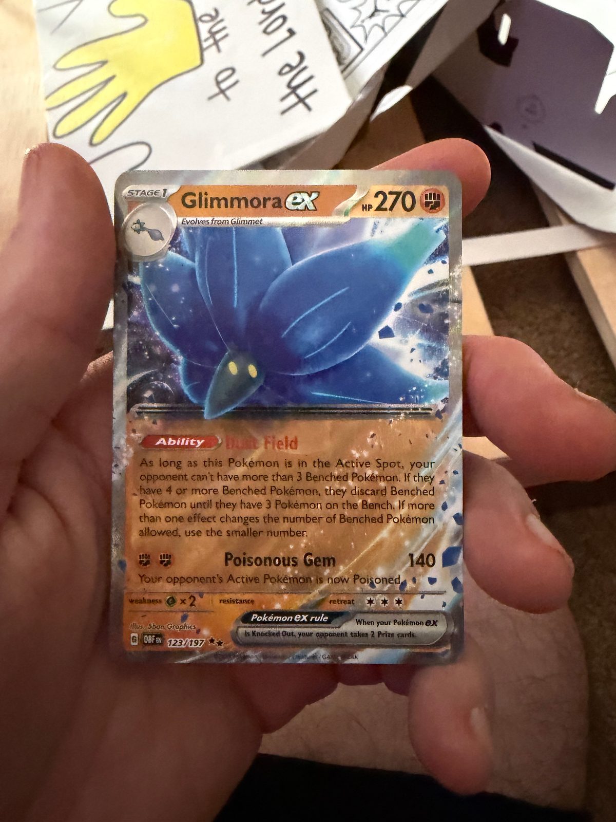 2023 Scarlet & Violet: Obsidian Flames #123 Glimmora ex — front
