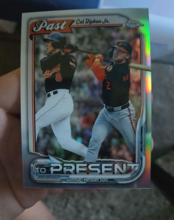 2026 Topps Chrome #PTP-18 Cal Ripken Jr. / Gunnar Henderson Past to Present — front