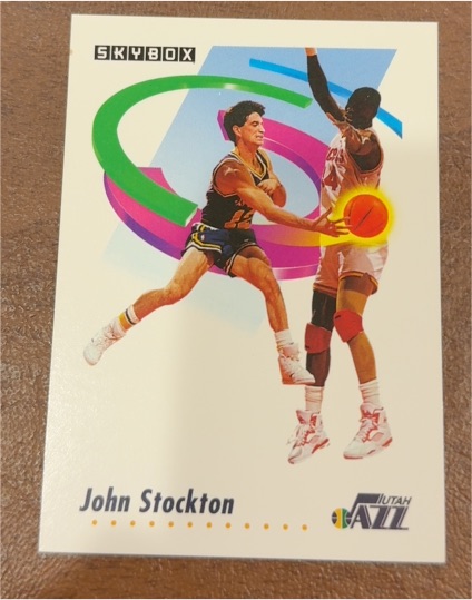 1991-92 SkyBox #285 John Stockton — front