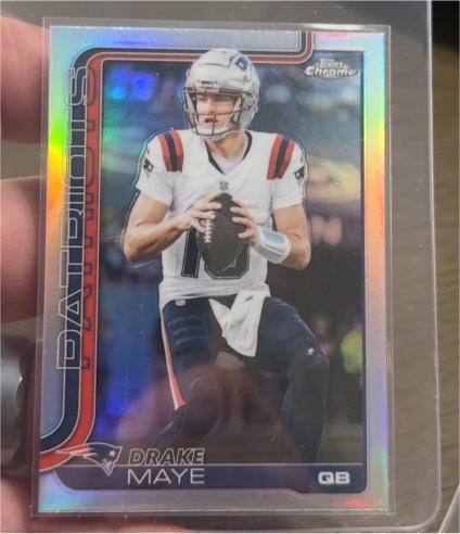 2025 Topps Chrome Football #207 Drake Maye — front